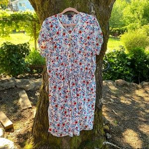 Justify Floral Zip-Up Midi Dress Plus Size 2x